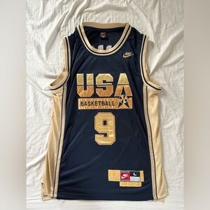 Michael Jordan, Nike, USA Basketball Jersey - Navy and Gold